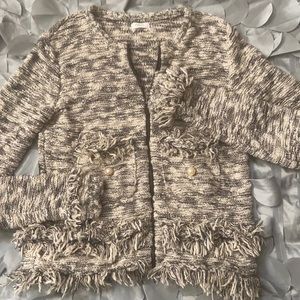 Excellent condition! A snug metallic weave jacket for girls.
